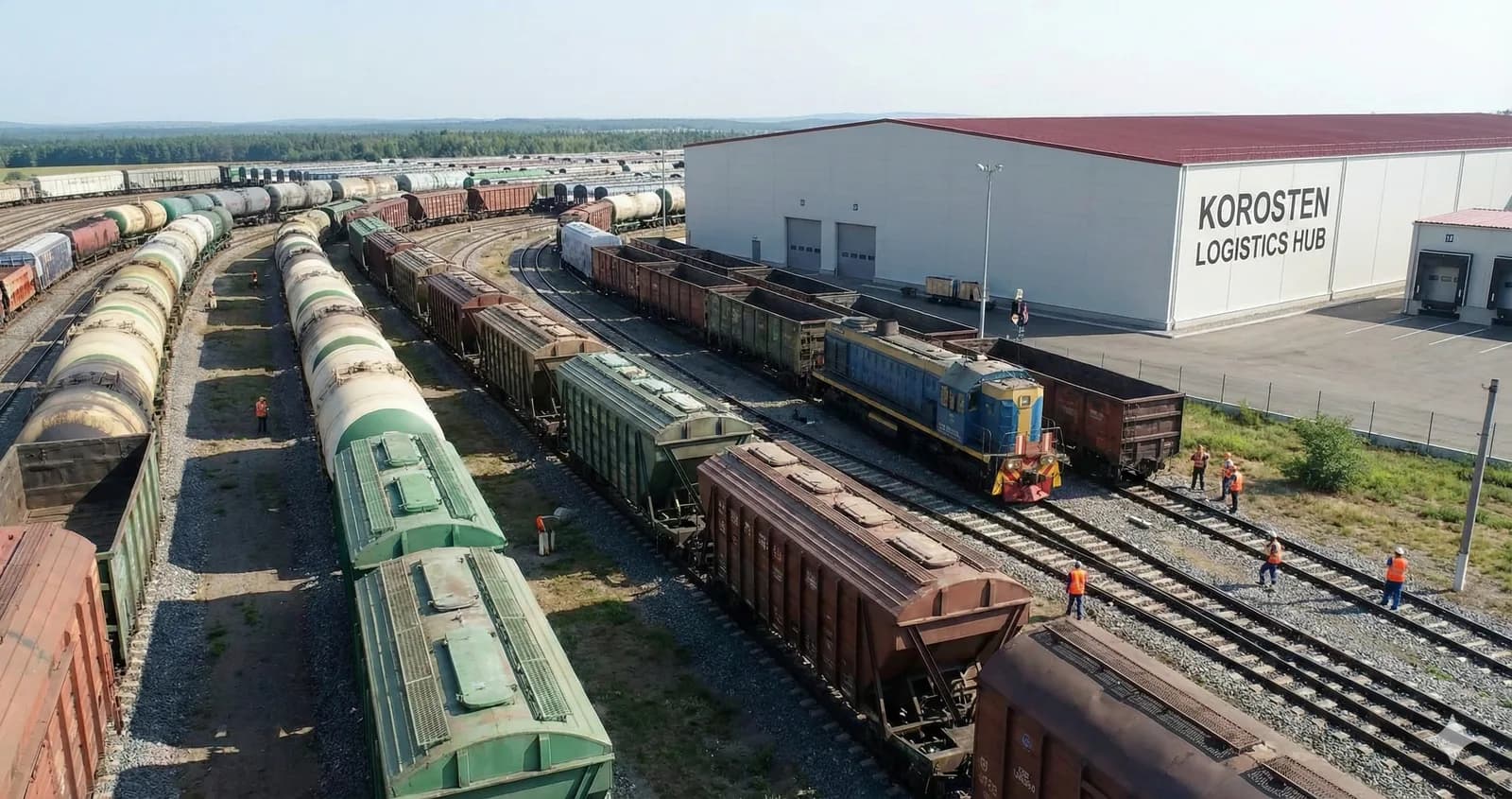 Залізнична колія на території